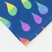 レインボーレインドロップズ霊気チャクラブランケット フリースブランケット (角)