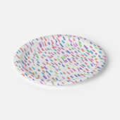 レインボーレインドロッププリント ペーパープレート (アングル)