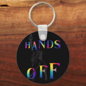 レインボーレインボーのレインボー像のレインボーハンドオフ キーホルダー (正面)