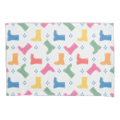 レインボーレイン ブーツ 雨の日パレード コレクション 枕カバー (正面左)