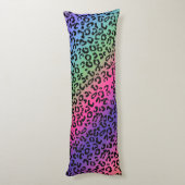 レインボーレオパードプリント-スムーズブレンド ボディピロー (裏面 (縦))