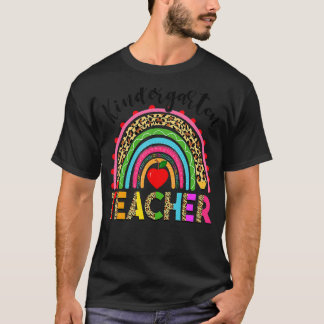 レインボーレオパード幼稚園先生チームファーストDa Tシャツ