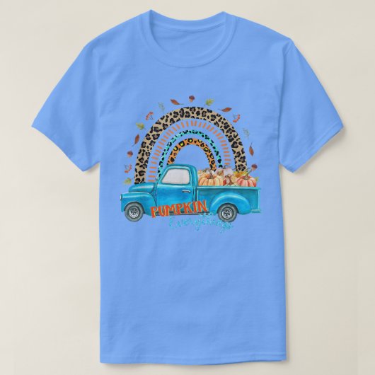 レインボーレオパード車かぼちゃすべて,秋,アウトゥ Tシャツ (デザイン正面)