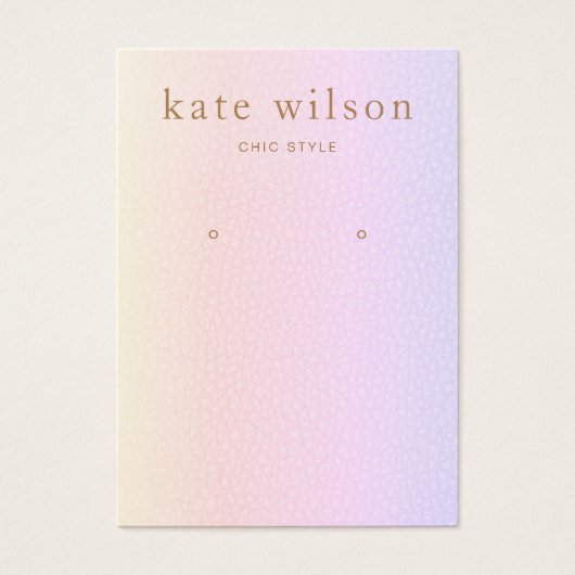 レインボーレザー(イメージ)イヤリングディスプレイカード (正面)