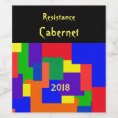 レインボーレジストパッチワークワインラベル ワインラベル (シングルラベル)