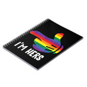 レインボーレズビアンカップルおもしろいLGBTプライドM ノートブック (左側)