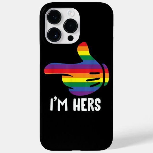 レインボーレズビアンカップルおもしろいLGBTプライドM Case-Mate iPhoneケース (裏面)