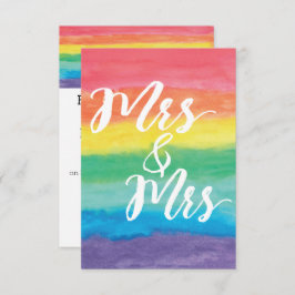 レインボーレズビアン夫人結婚式招待状 招待状