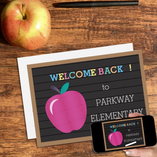 レインボーレターアップルバック2スクールデジタル招待状 招待状