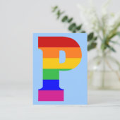 レインボーレター P ポストカード (スタンド正面)