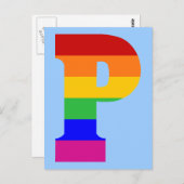 レインボーレター P ポストカード (正面/裏面)