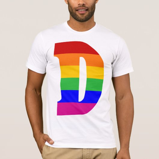 レインボーレターD Tシャツ (正面)