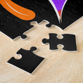 レインボーレターMモノグラム抽象芸術 ジグソーパズル (側面)