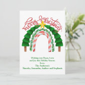 レインボーレッドグリーンクリスマスツリーズキャンディカン シーズンカード (スタンド正面)