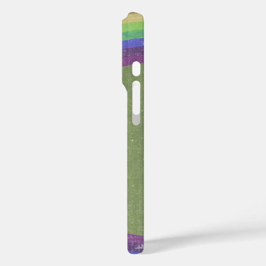 レインボーレトロキツネアートオレンジレトロ Case-Mate iPhoneケース (裏面 / 左)