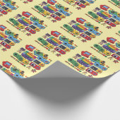 レインボーレトロゲーム：レトロなデザイン ラッピングペーパー (角)