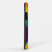 レインボーレトロ波状パターン3 Case-Mate iPhoneケース (裏面/右)