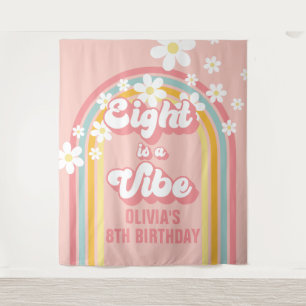 レインボーレトロ8はヴィーブグルーヴィー8番目の誕生日 タペストリー