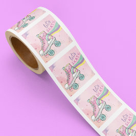 レインボーレトロGroovy Pinkでスケートしよう スクエアシール