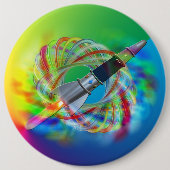 レインボーロケット軌道 缶バッジ (正面)