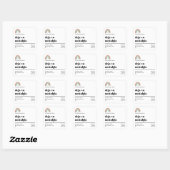 レインボーロゴキャンドル製品ラベル スクエアシール (シート)