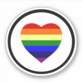 レインボーロゴビニールステッカー シール (正面)