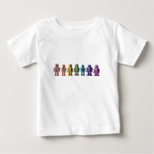 レインボーロボット ベビーTシャツ