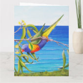 レインボーロリケートビーチキブルーオーストラリアギフト カード (裏面)