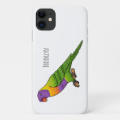 レインボーロリケート鳥の漫画イラストレーション Case-Mate iPhoneケース (裏面)