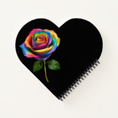 レインボーロングステムバラ- ノートブック (裏面)