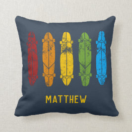 レインボーロングボードスケートボーパーソナライズされたド クッション