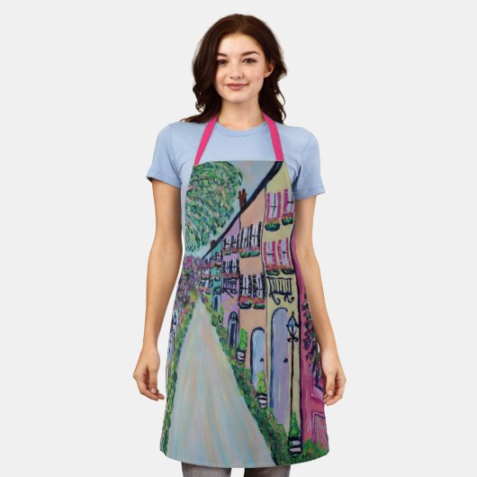 レインボーローエプロン エプロン (着用した状態)