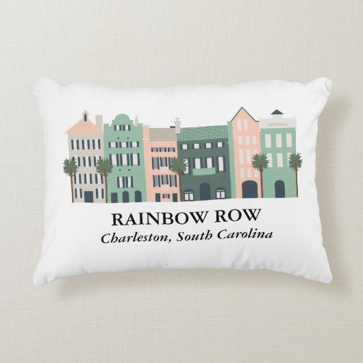 レインボーローチャールストンサウスカロライナ枕 アクセントクッション (正面)