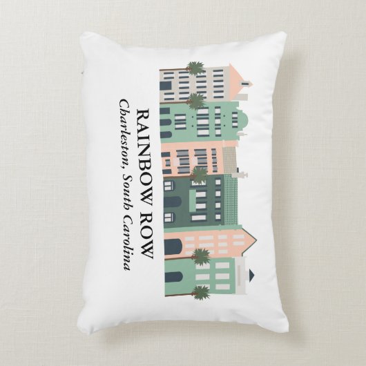 レインボーローチャールストンサウスカロライナ枕 アクセントクッション (正面(垂直))