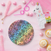 レインボーロードバイク ペーパープレート (パーティー)