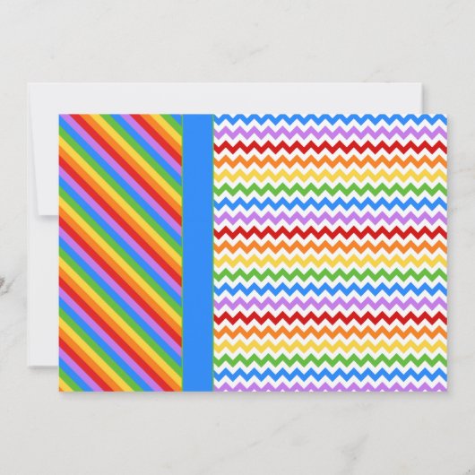 レインボーローラースケートパーティの招待状 招待状 (裏面)