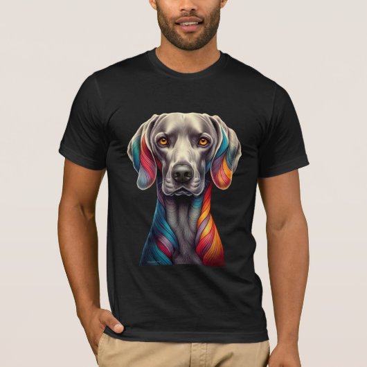レインボーワイマラン Tシャツ (正面)