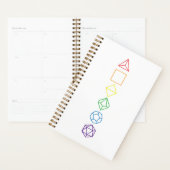 レインボーワイヤフレームサイコロ プランナー手帳 (ディスプレー)