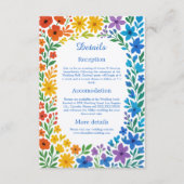 レインボーワイルドフラワー素朴フローラ結婚ズ エンクロージャーカード (正面)