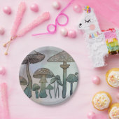 レインボーワイルドマッシュルーム ペーパープレート (パーティー)