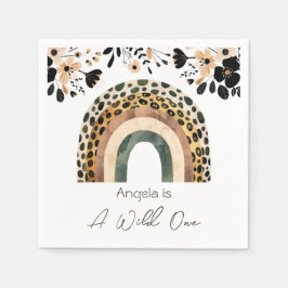 レインボーワイルドワンボホフローラ子供の誕生日 スタンダードカクテルナプキン