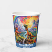 レインボーワイルドワン恐竜ブルー 紙コップ (裏面)