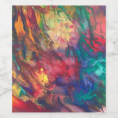 レインボーワインラベルカラフルパーティードリンクラベル ワインラベル (シングルラベル)