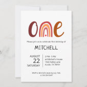 レインボーワン ファーストバースデー招待状 招待状 (正面)