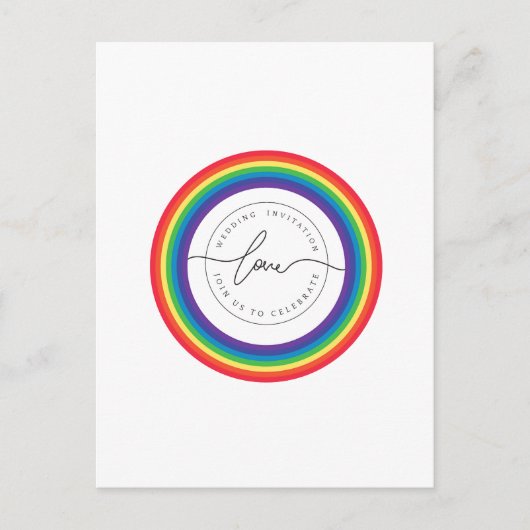 レインボーワールド結婚発表ポストカード 案内ポストカード (正面)