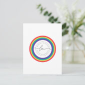 レインボーワールド結婚発表ポストカード 案内ポストカード (スタンド正面)