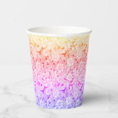 レインボーヴィンテージウェディングレースの暖かい色 紙コップ (右)