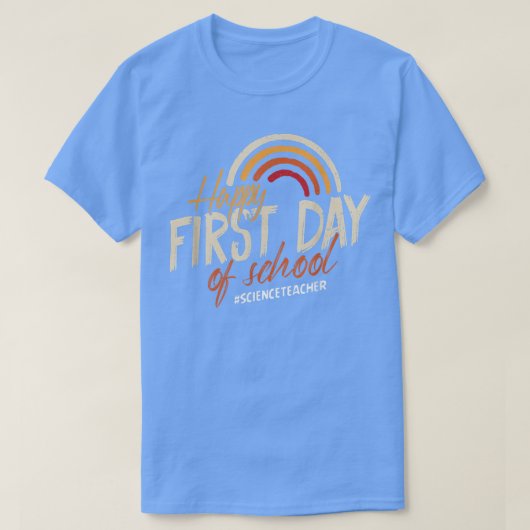 レインボーヴィンテージ科学先生初日に戻る Tシャツ (デザイン正面)