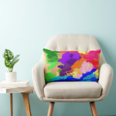 レインボー万華鏡のように千変万化するパターン蝶 ランバークッション (椅子)