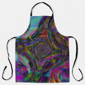 レインボー万華鏡のように千変万化するパターン エプロン (正面)
